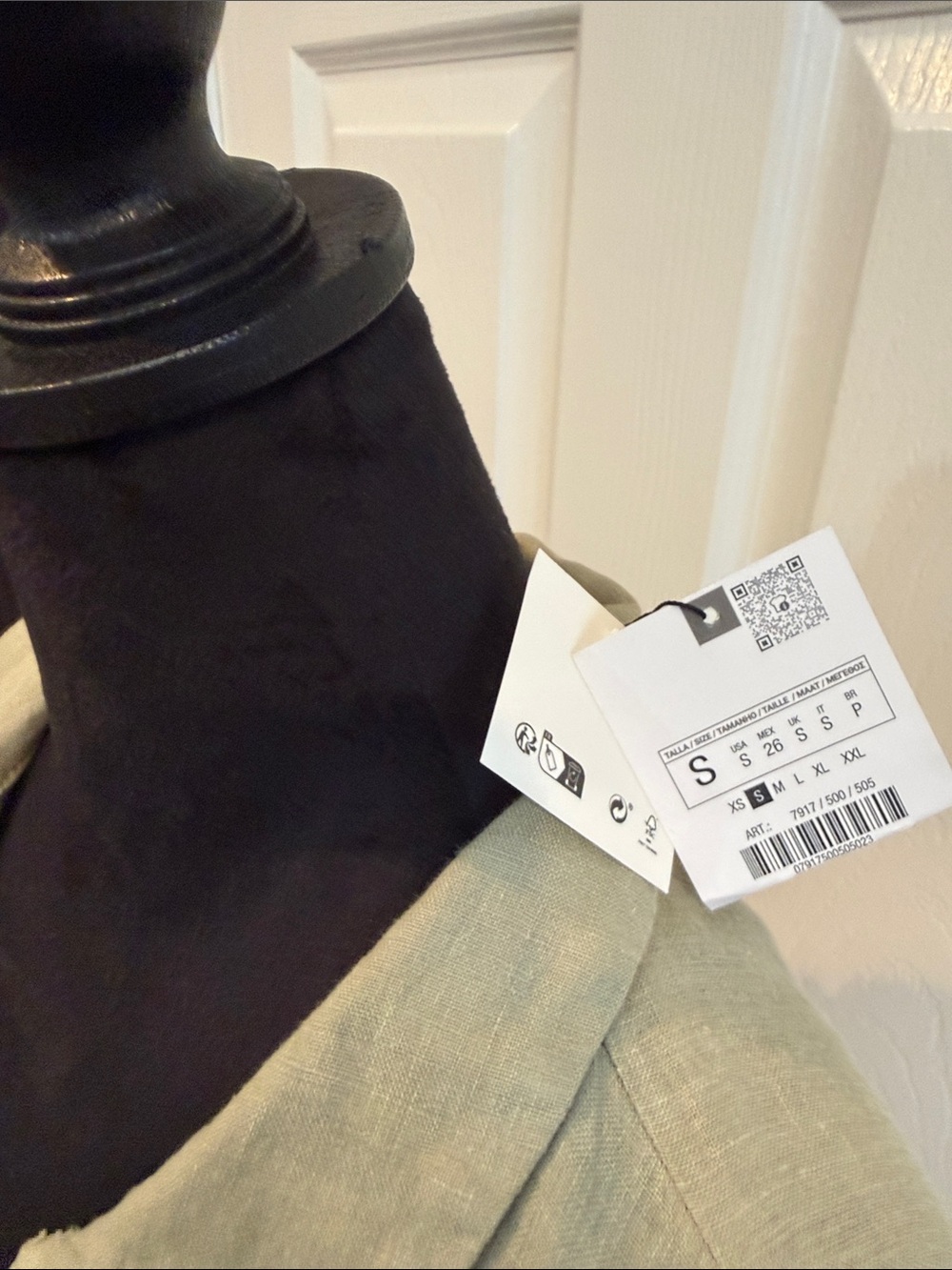 Zara Olive Green Long Button-Down Maxi Dress - Picture 3 of 4